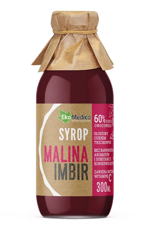 EkaMedica, syrop malina imbir, 300 ml