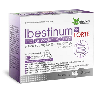 EkaMedica Ibestinum Forte SR, maślan sody, 30 kapsułek
