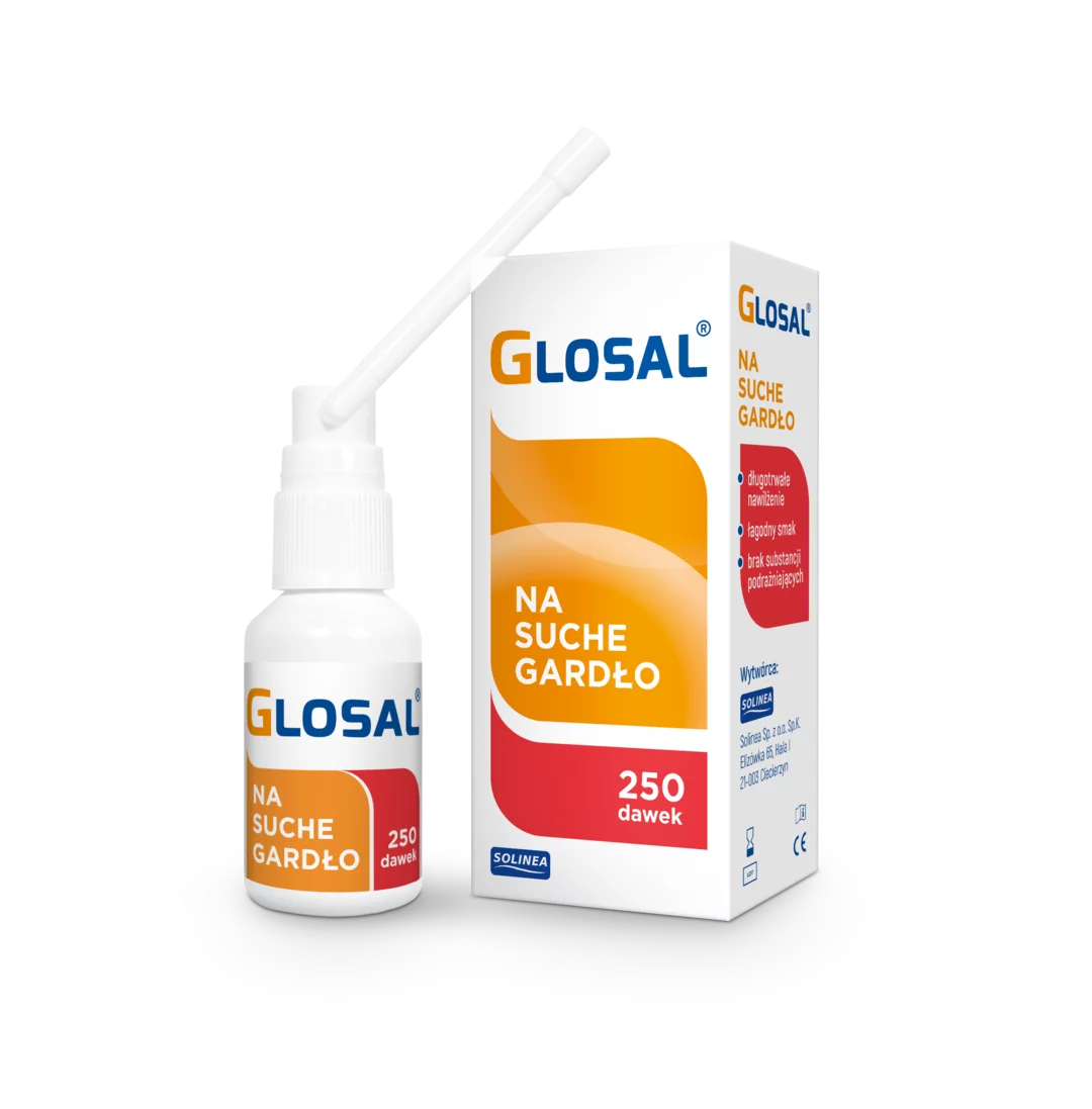 Glosal, spray na suche gardło, 25 ml (250 dawek)