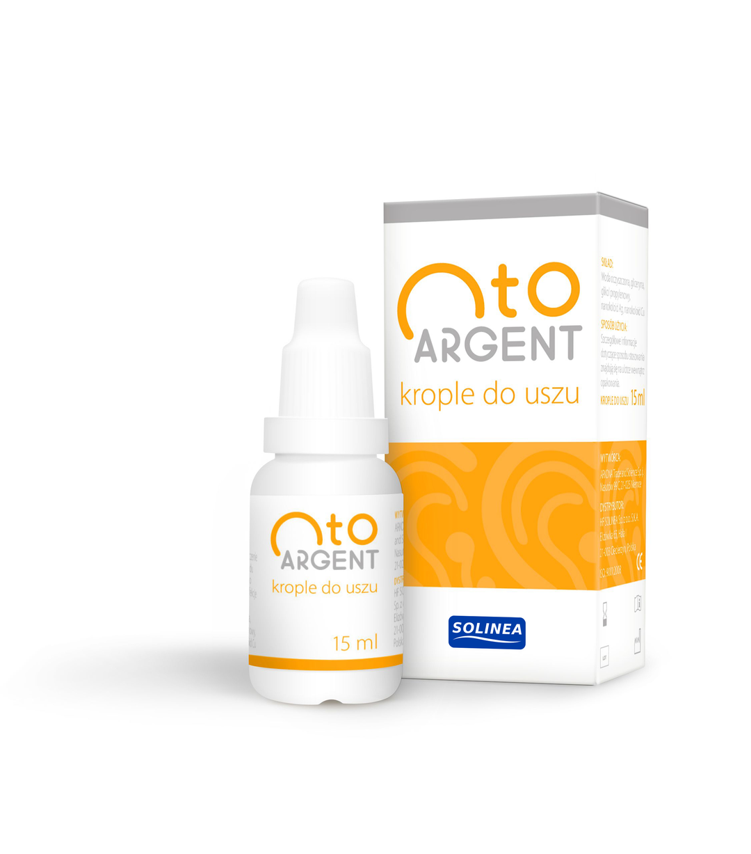 Otoargent krople do uszu na stany zapalne przewodu słuchowego, 15 ml