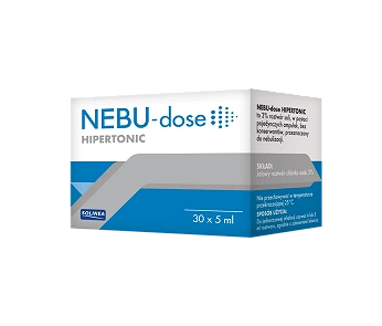 Nebu-Dose Hipertonic, roztwór do inhalacji poprawiający komfort oddychania, 30 ampułek 5 ml
