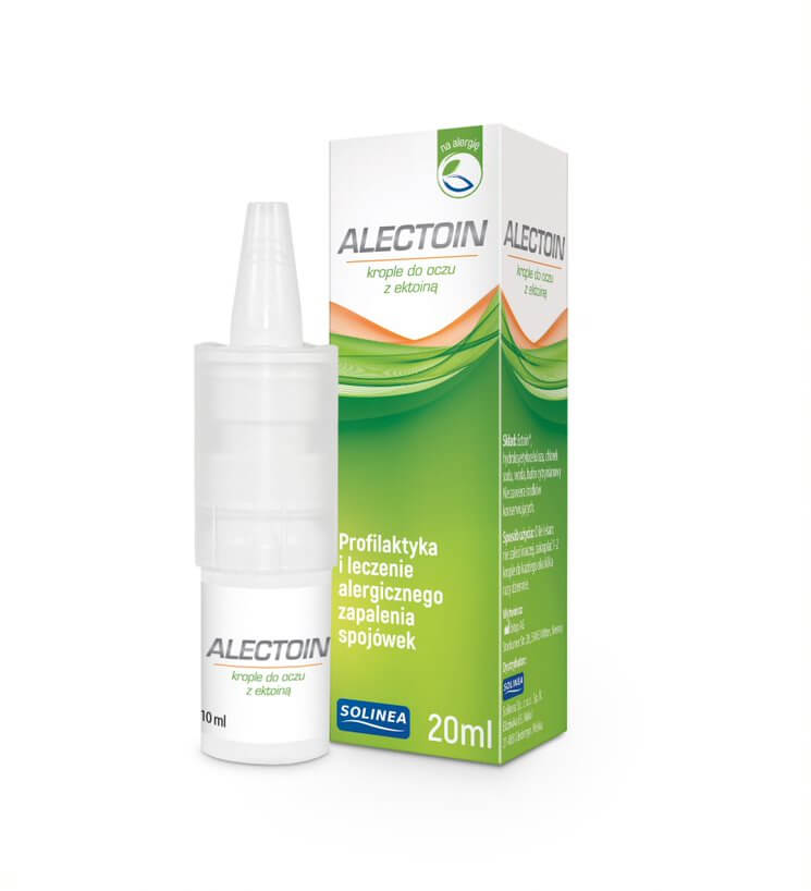 Alectoin, krople z ektoiną na alergiczne zapalenie spojówek, butelka 10 ml