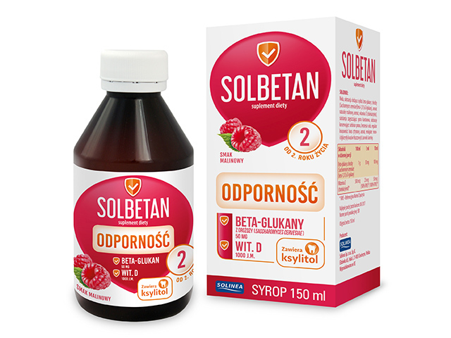 Solbetan syrop ze składniakami wzmacniającymi odporności, butelka 150 ml