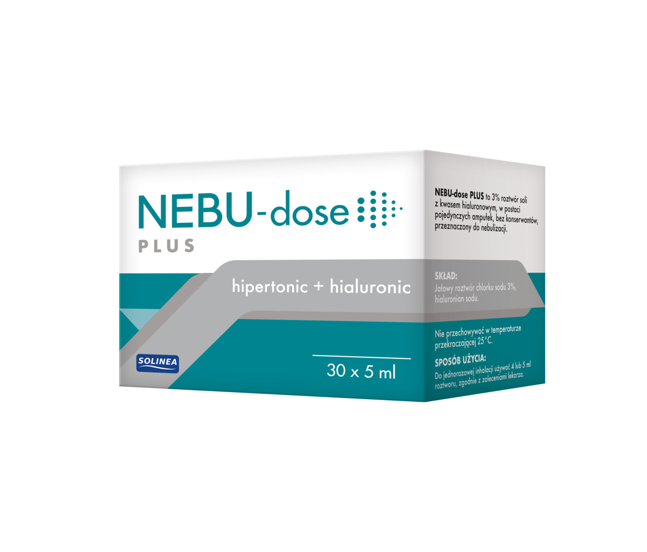 NEBU-dose PLUS roztw&oacute;r do inhalacji przeznaczony do terapii inhalacyjnej, poprawiający komfort oddychania, 30 ampułek, 5 ml