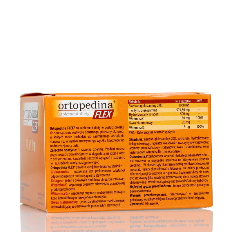 Ortopedina Flex, proszek ze składnikami wspierącymi utrzymanie zdrowych kości, 30 sasz.