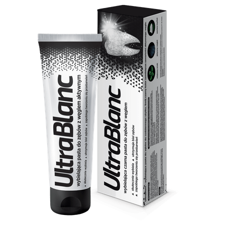Ultrablanc, pasta do zębów wybielająca z węglem aktywnym, 75 ml