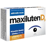 Maxiluten D3 tabletki ze składnikami wspierającymi zdrowie oczu i utrzymanie prawidłowej ostrości widzenia z witaminą D3,  30 szt.