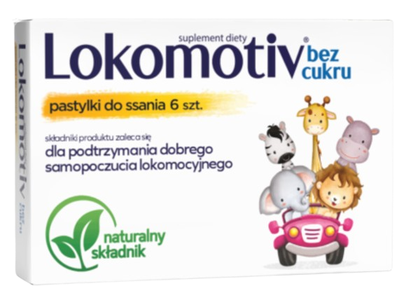 Lokomotiv Bez Cukru pastylki do ssania, 6 szt.