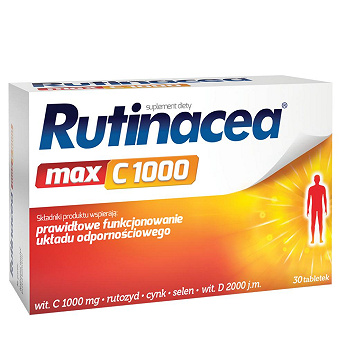 Rutinacea Max C 1000, tabletki, 30 szt. KRÓTKA DATA 30.11.2025