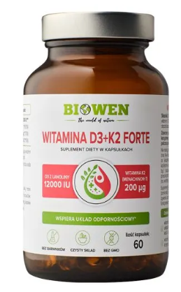 Biowen Witamina D3 + K2 Forte 60 kapsułek