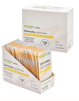 Biowen Move, elektrolity, cytrynowe, 30 saszetek