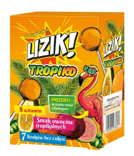 LIZIK! Tropiko 7 lizaków + tatuaż