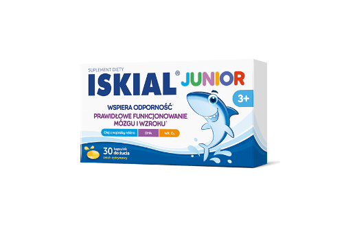 Iskial Junior, kapsułki do żucia o smaku cytrynowym, 30 szt.