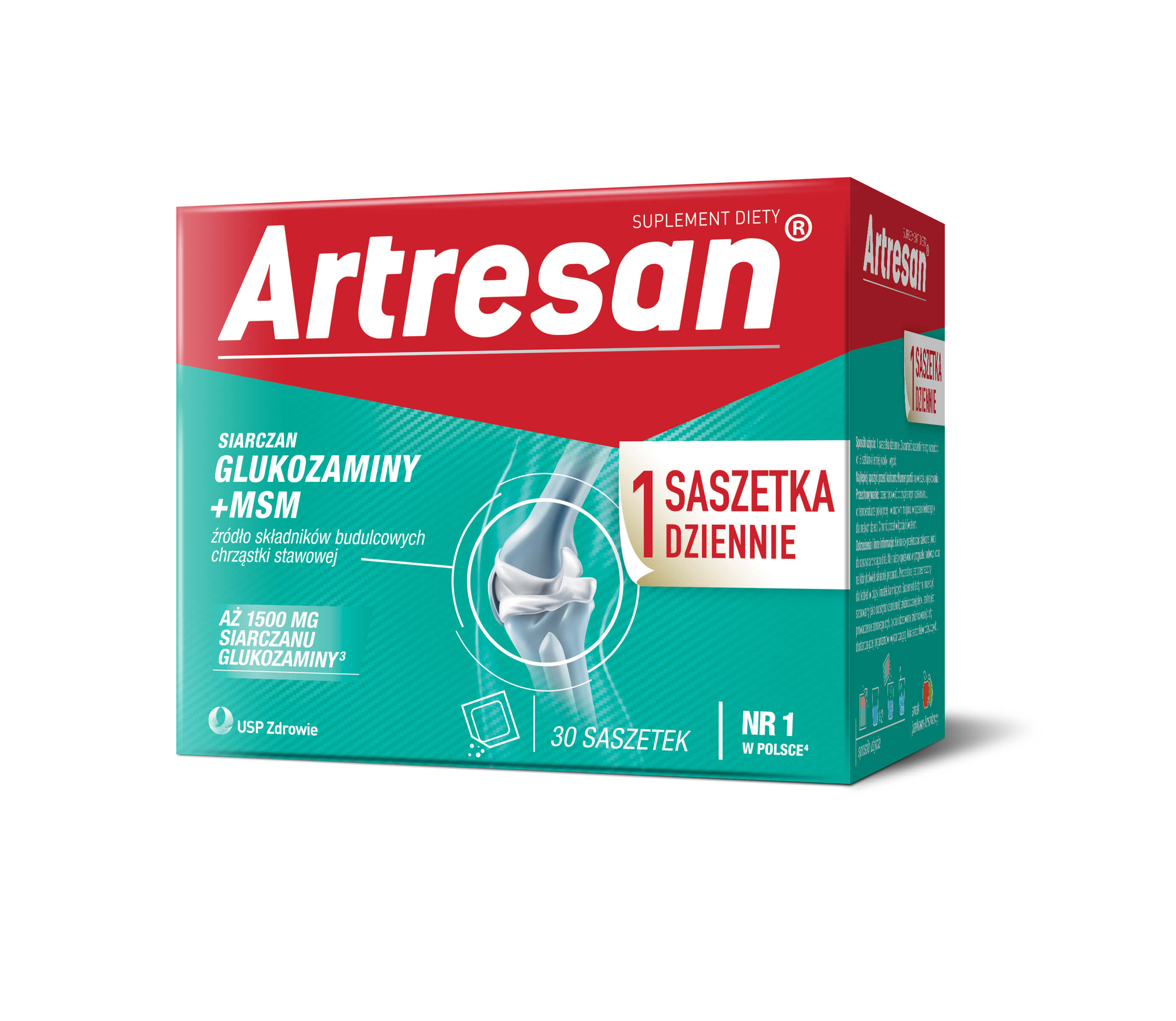 Artresan, proszek w saszetkach ze składnikami wspierającymi zdrowe stawy, 30 szt.