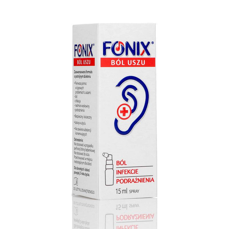 Fonix Ból Uszu, spray na podrażnienie, infekcję i ból ucha, 15 ml