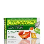 Scorbolamid Extra tabletki na gorączkę i ból związany z przeziębieniem, 20 szt.