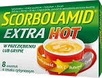 Scorbolamid Extra Hot proszek na objawy przeziębienia i grypy o smaku cytrynowym, 8 szt. 