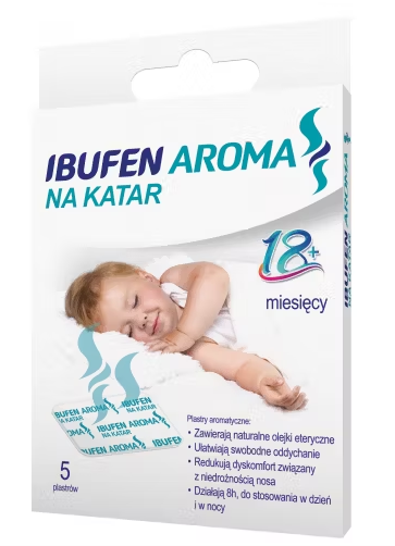 Ibufen Aroma 18M+, plastry aromatyczne na katar, 5 szt.