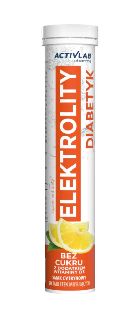 ActivLab Elektrolity Diabetyk o smaku cytrynowym, 20 tabeletek musujących