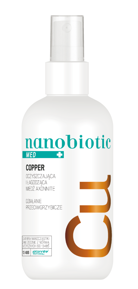 Nanobiotic Med Copper, spray o działaniu przeciwgrzybiczym, 150 ml