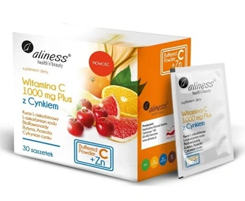 Aliness Witamina C 1000mg Plus+cynk, 30 saszetek