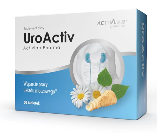 Uroactiv, tabletki ze składnikami wspomagającymi układ moczowy, 60 szt.