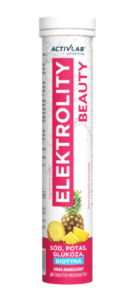Activlab Elektrolity Beauty o smaku ananasowym, 20 tabletek musujących
