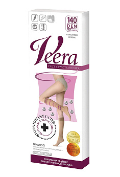 Veera, podkolanówki przeciwżylakowe, 140 den rozmiar 1/2 kolor czarny, para