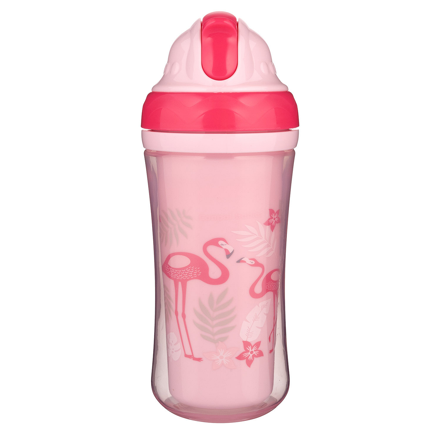 Canpol Babies, bidon ze składaną rurką silikonową flaming 260 ml