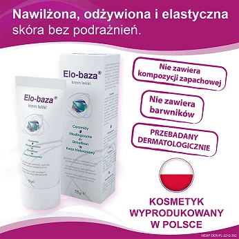 Elo-baza , krem lekki z kwasem hialuronowym, 75 g
