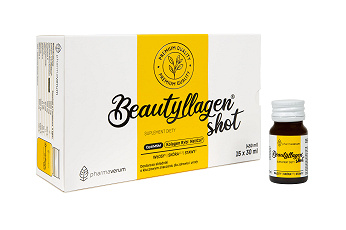 Beautyllagen Shot, 15 buteleczek x 30 ml, mango - pomarańcza
