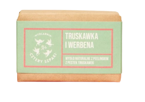 CZTERY SZPAKI 4szpaki, mydło peelingując, truskawka i werbena, 110 g