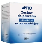 Apteo zestaw uzupełniający do płukania nosa i zatok, 30 sasz,