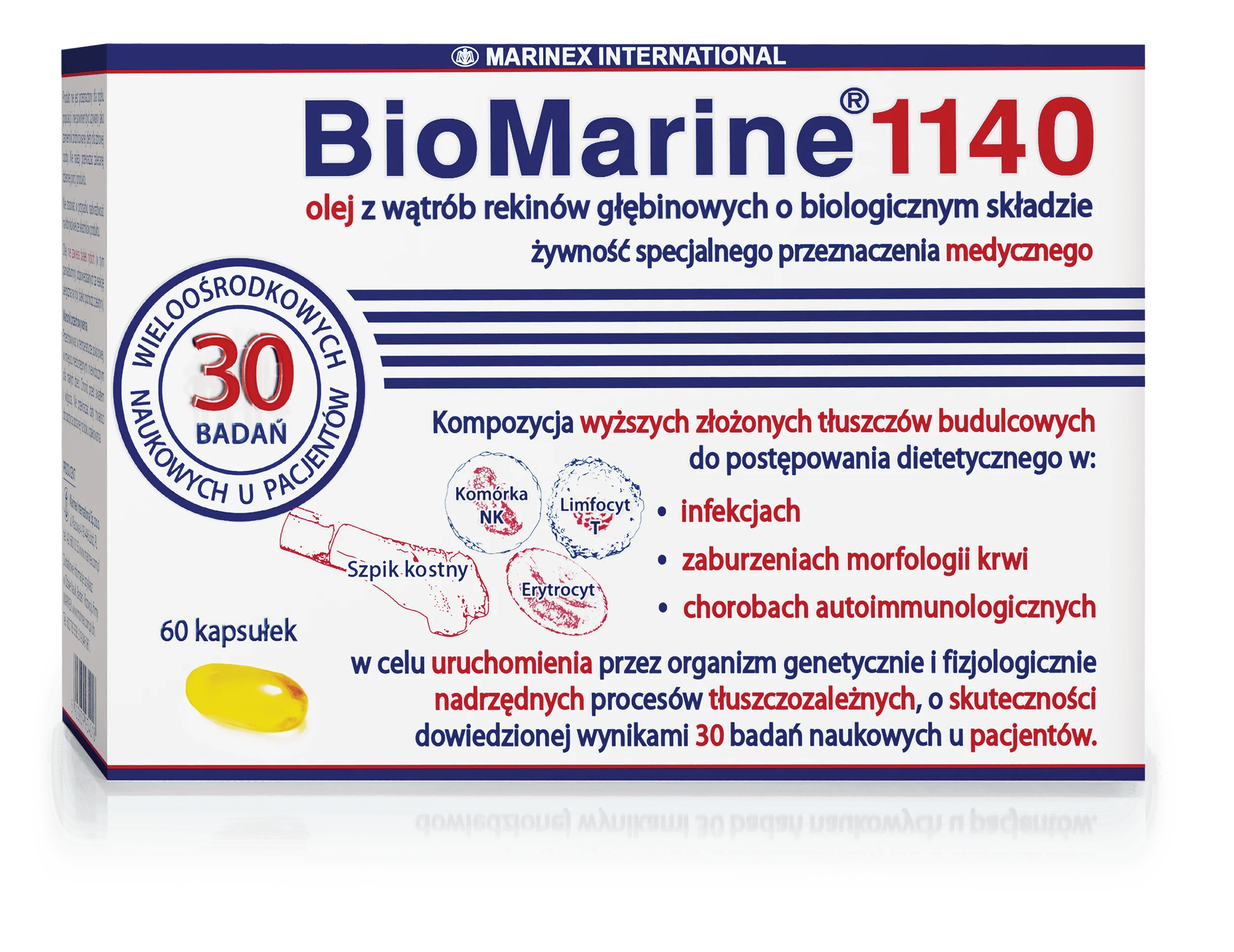 BioMarine 1140 , kapsułki wspomagające odporność, 60 szt.