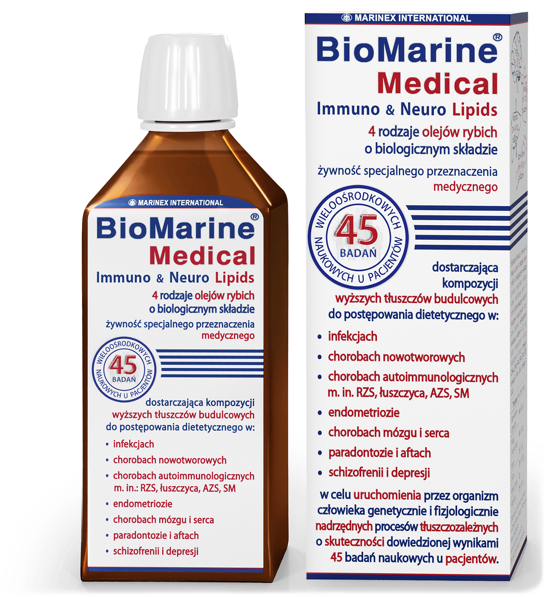 BioMarine Medical Immuno and Neuro Lipids płyn, 200 ml