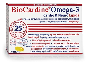 BioCardine Omega-3 Cardio Neuro Lipids, 60 kapsułek