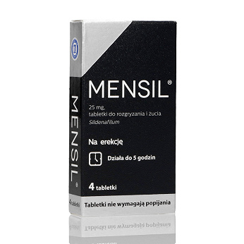 Mensil, tabletki stosowane w zaburzeniach erekcji u dorosłych mężczyzn, 4 szt.