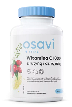 Osavi Witamina C 1000 z rutyną i dziką różą, 120 kapsułek