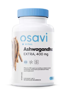 Ashwagandha Ekstra 400 mg, 120 kapsułek wegańskich