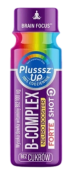 Plusssz Up B-Complex Neuro Booster Forte, shot o smaku malinowym, 50 ml