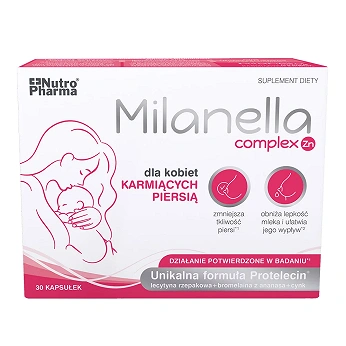 Milanella Complex, kapsułek ze składnikami wspomagającymi laktację, 30 szt.