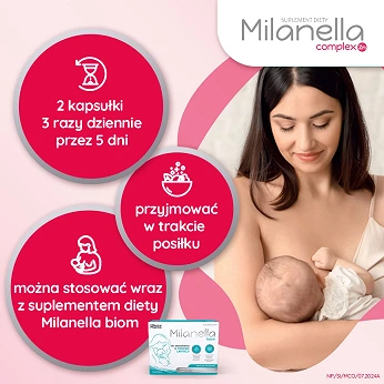 Milanella Complex, kapsułek ze składnikami wspomagającymi laktację, 30 szt.