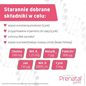 Prenatal Primo , kapsułki dla kobiet planujących ciążę, 30 szt.