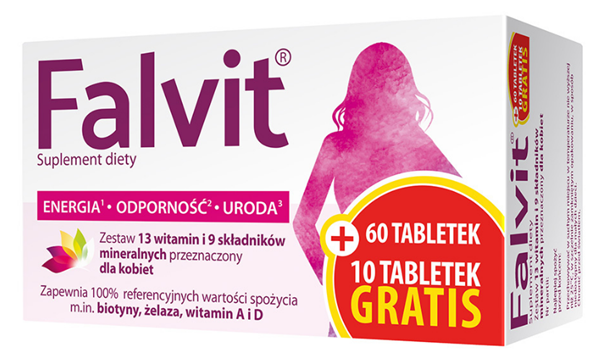 Falvit, 60 tabletek + 10 tabletek