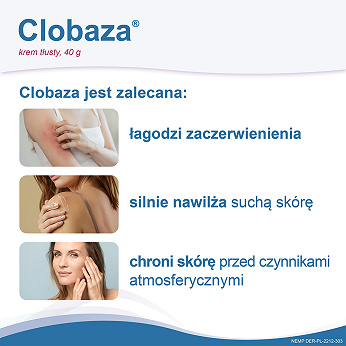 Clobaza, krem do codziennej pielęgnacji skóry suchej i wrażliwej, tuba 40 g