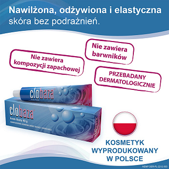 Clobaza, krem do codziennej pielęgnacji skóry suchej i wrażliwej, tuba 40 g