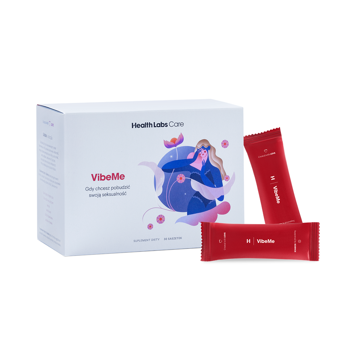Комплекс для женщин Health Labs Care VibeMe, с женьшенем и макой, саше
