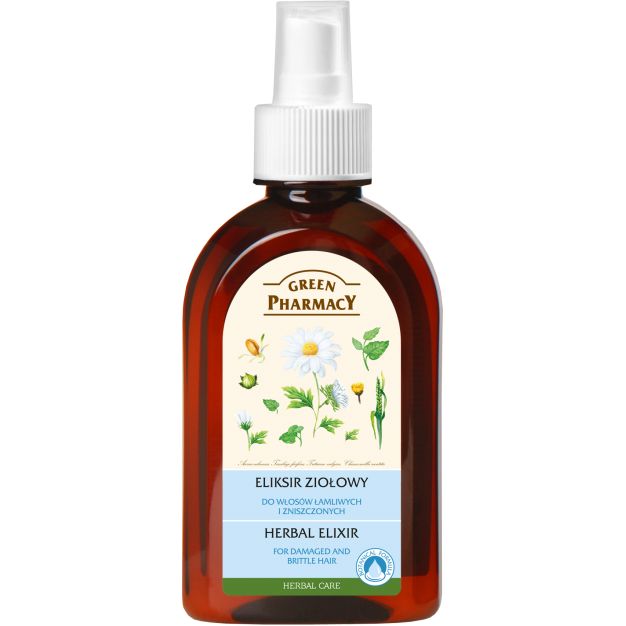 ELFA PHARM Green Pharmacy, eliksir ziołowy do włosów łamliwych i zniszczonych, 250 ml