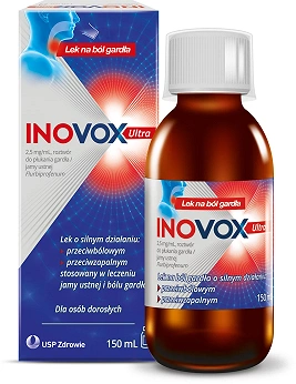 Inovox Ultra 2,5 mg/ml, roztwór do płukania gardła i jamy ustnej, 150 ml