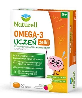 Naturell Omega 3 Uczeń, żelki, 27 szt.
